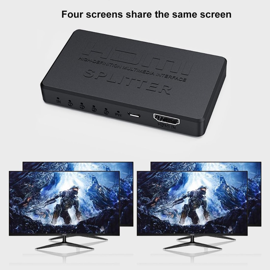 4K HDMI Splitter 1 in 4 Hub Ou - Esports Gaming Hub 评论和价格