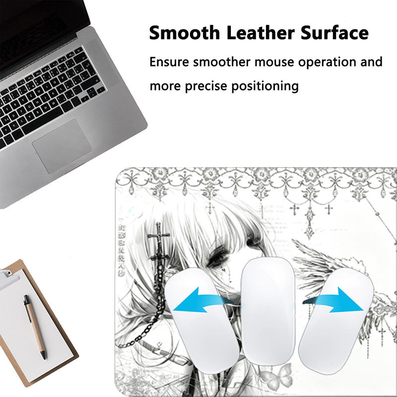 Leather Mousepad Black White A - Esports Gaming Pc 评论和价格
