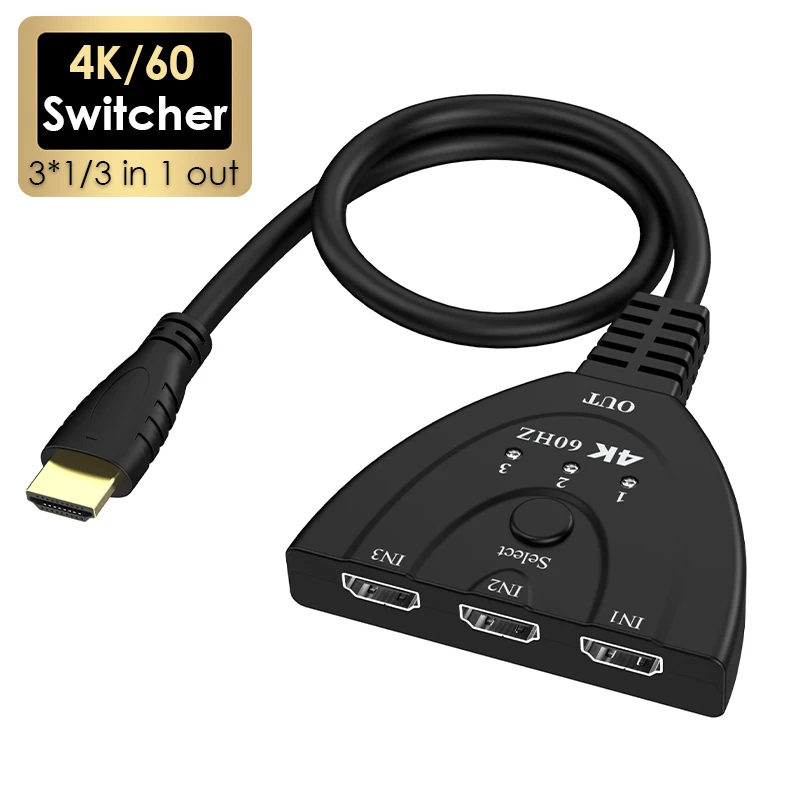 4K 60Hz 3D Mini 3 Port HD Swit - Esports Gaming Hub 评论和价格