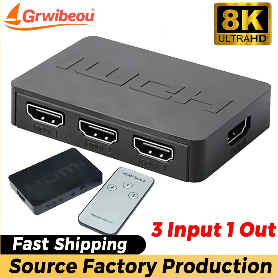 3 Ports HDMI-Compatible Switch - Esports Gaming Hub 评论和价格