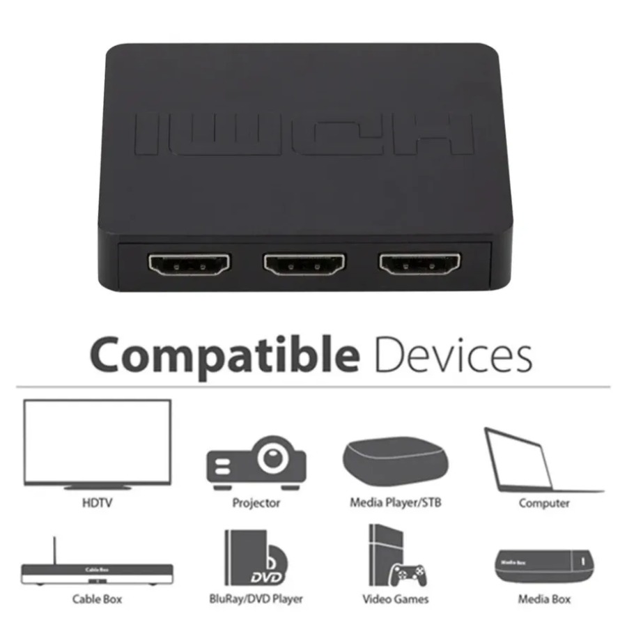 3 Ports HDMI-Compatible Switch - Esports Gaming Hub 评论和价格